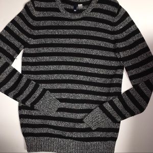 Divided Black & White Pullover Sweater Size Medium